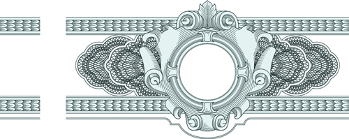 Classical medieval border frame vector 04