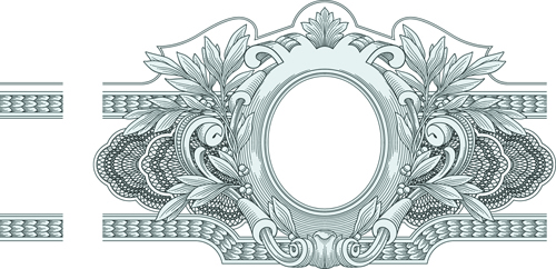 Classical medieval border frame vector 05