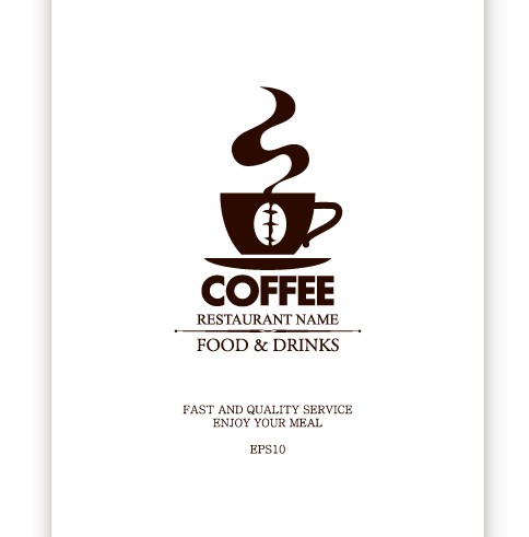 vector material menu material cover coffee 