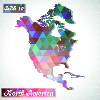 Continents map design vector 01