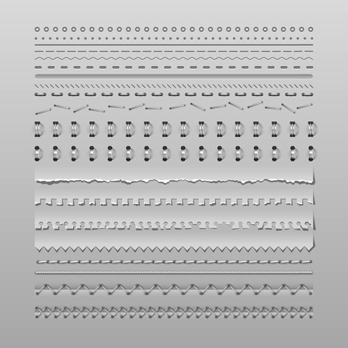 Creative metal structure borders vector