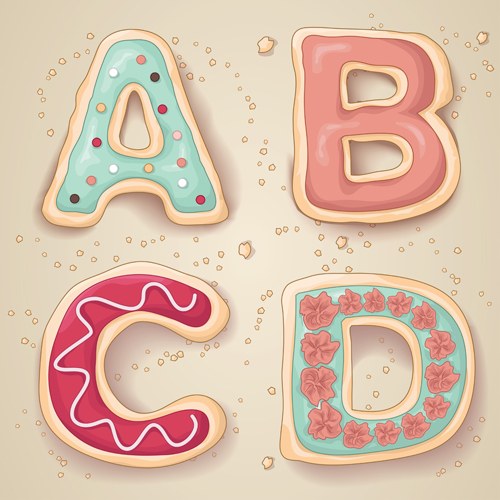 letters cute cookies Cookie 