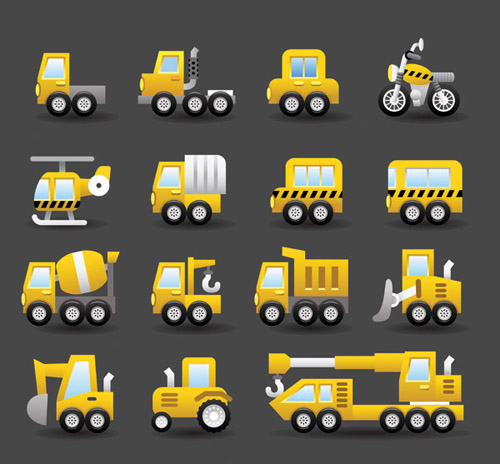 vector material transportation material icons icon different 