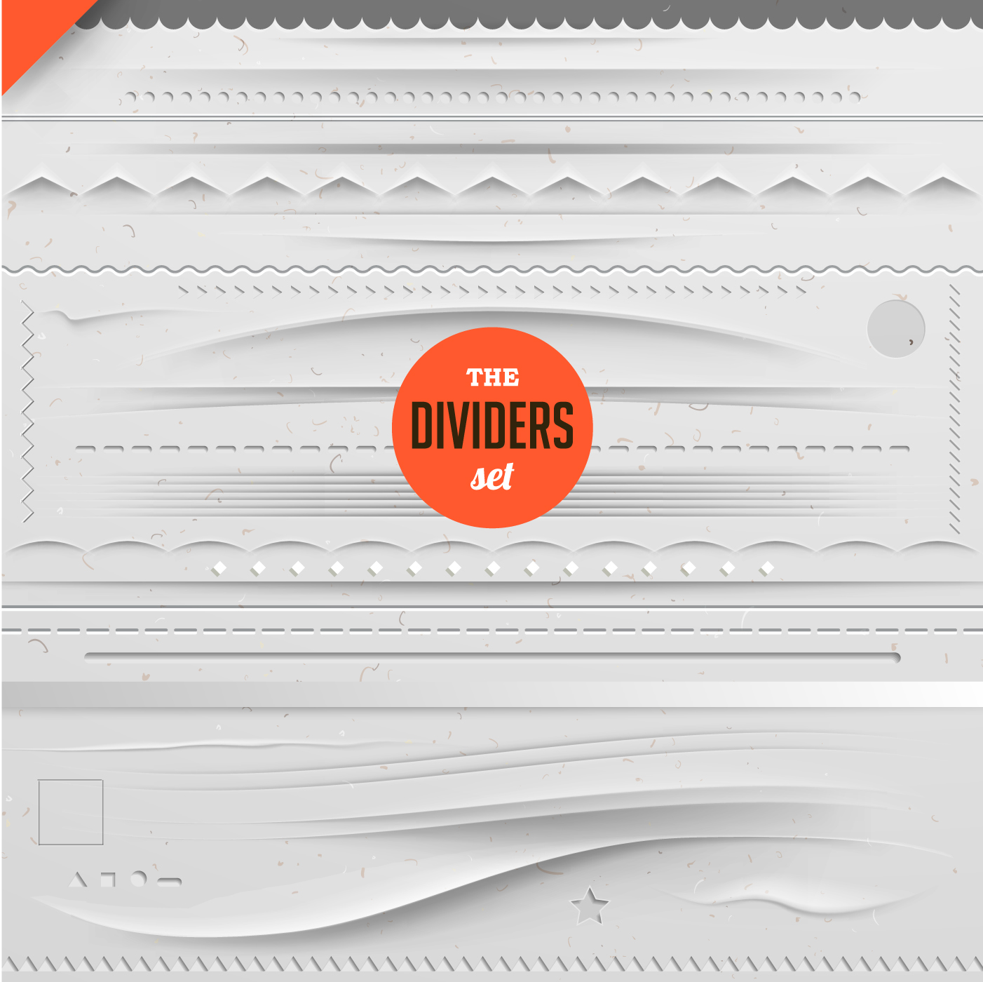 Different Type Dividers design vector 05