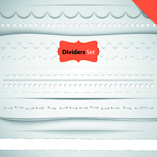 Different Type Dividers design vector 06