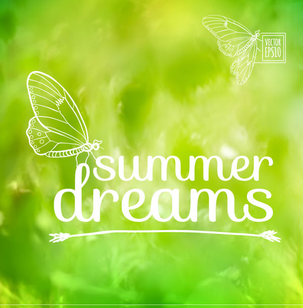 summer dreams butterfly background 