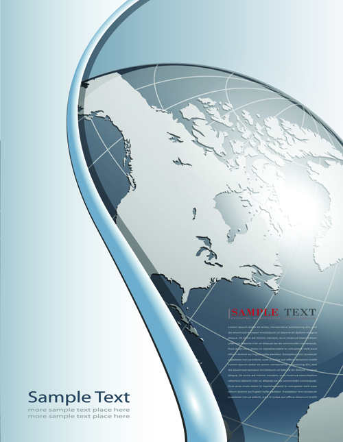 Earth abstract business background vector 01