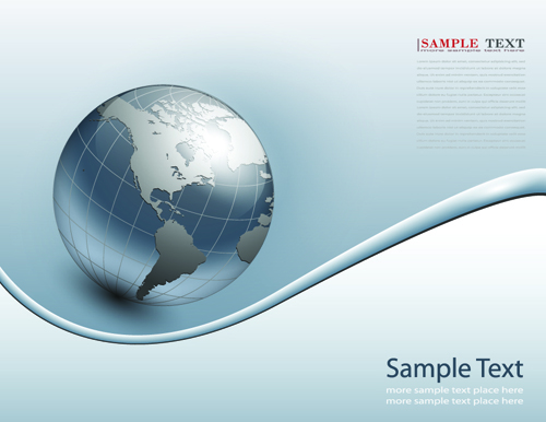 Earth abstract business background vector 02