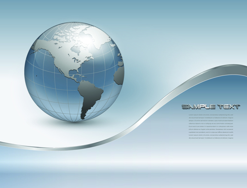 Earth abstract business background vector 03