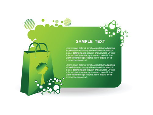 Elements of Green Ecologic elements vector set 01