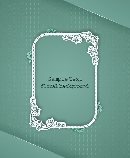 Floral Frames vector backgrounds set 20