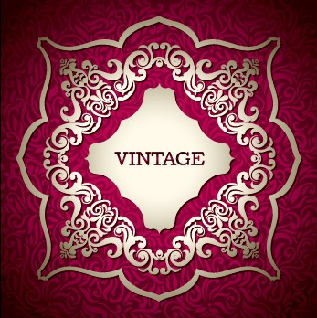 Floral vintage frame vector graphics 02