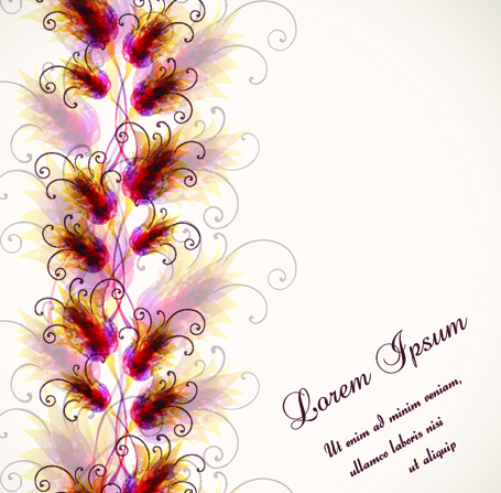 Set vector of Romantic Flowers art 02