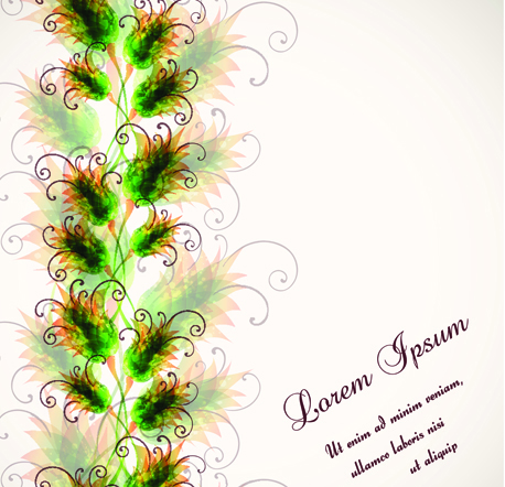 Set vector of Romantic Flowers art 03
