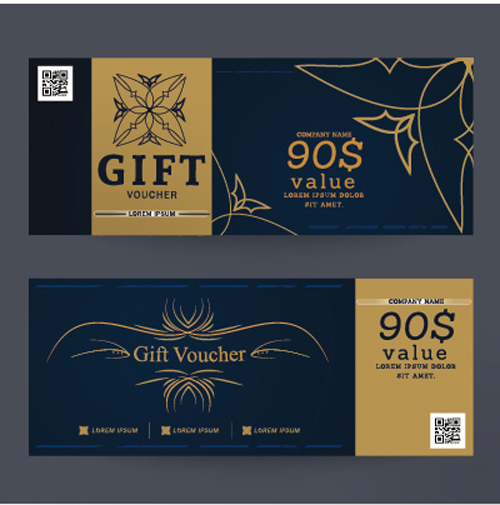 Gift voucher vintage vectors 09 Gift voucher vintage vectors 09