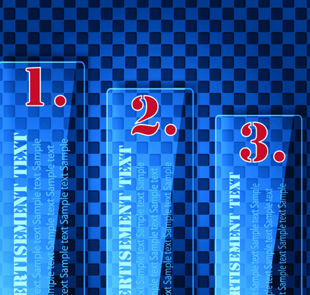 numbered number glass banner 