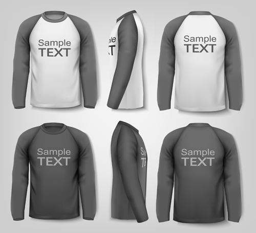 Gray man t shirt vector template