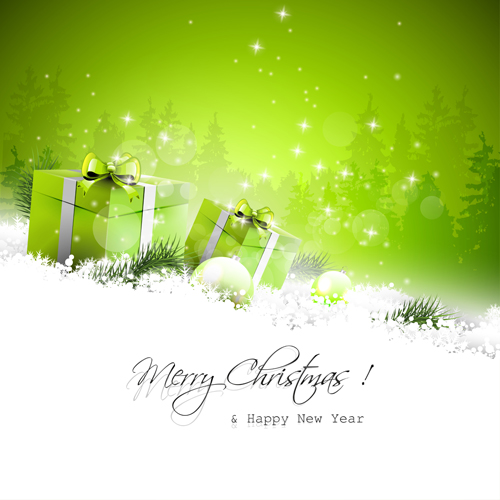 new year Green style green christmas background 