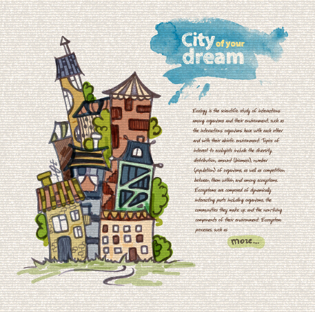 hand-draw hand drawn dreams dream city 