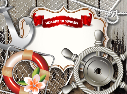 Holiday summer travel sea background vector 09