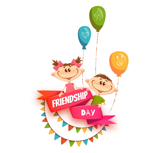 Kids holiday cards vector material 02