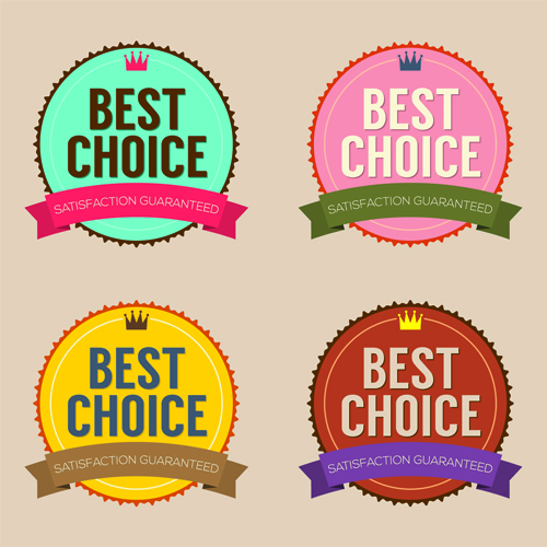 Labels premium quality retro style vector 03