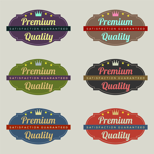 Retro style quality premium labels label 