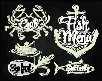 Black style Menu design vector 02