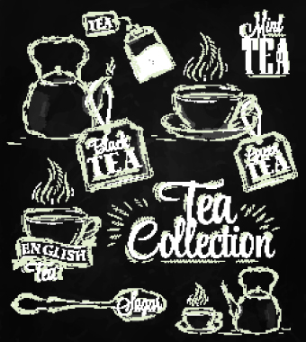 Black style Menu design vector 05