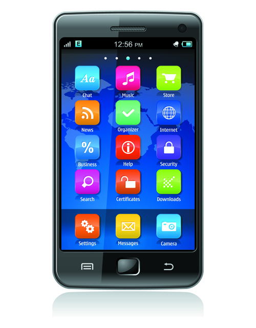 Vector phone template design 02