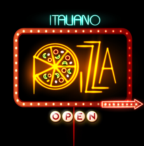 sign restaurant pizza neon 