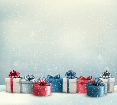 shiny package christmas background 