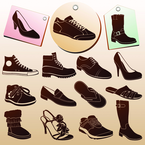 vector material shoes 