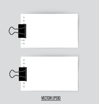 Simple note papers vector material set 06