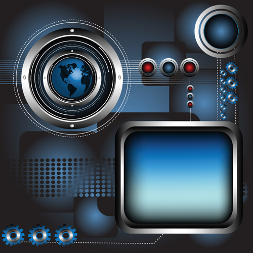 Web elements of Button and menu vector 01