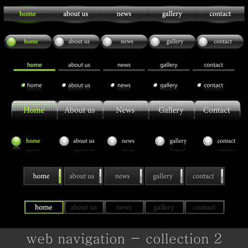 web menu elements element button 