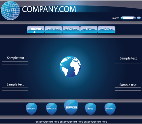 Web elements of Button and menu vector 03