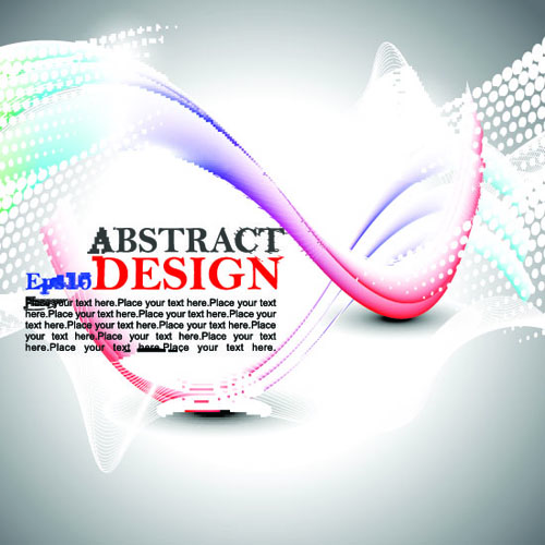 abstract waves elements vector background 05