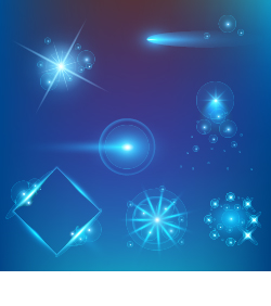 Various light shape shiny vector 04