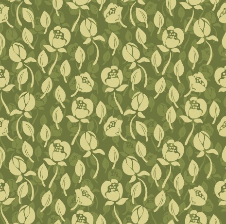 seamless pattern green flower 