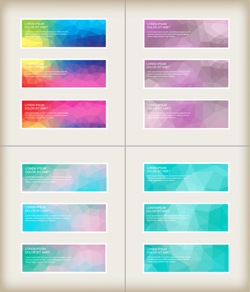 Vintage web head banners vector 01 Vintage web head banners vector 01