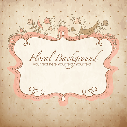 vintage Pattern elements background vector 02