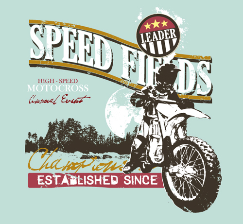 Vintage Car elements T shirt Design vector 02
