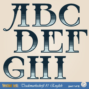 Russian alphabet with numbers vector 02