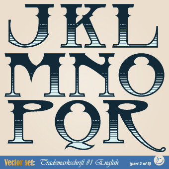 Russian alphabet with numbers vector 04