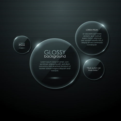 Transparent Glass shapes backgrounds 02