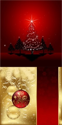 red gloden christmas beautiful ball background 