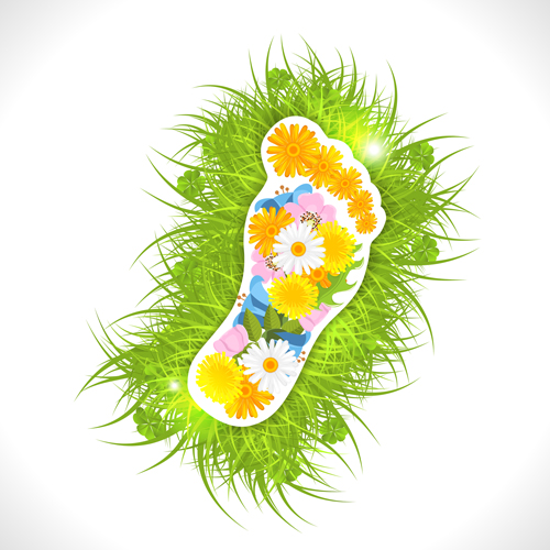 Summer Grass vector background 01