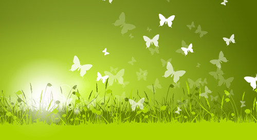 Summer Grass vector background 04