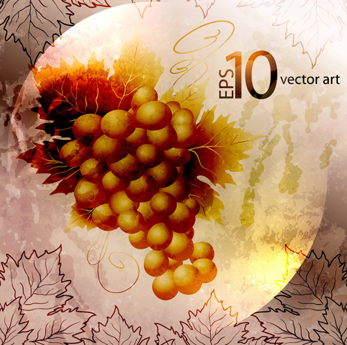 Elements of Vintage background with flowers vector graphics 03